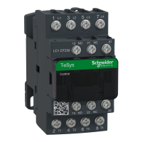 LC1DT256M7 - Contactor, TeSys Deca, 4P(4 NO), AC-1, 0 to 440V, 25A, 220VAC 50/60Hz coil, Lugs-ring terminals, Schneider Electric