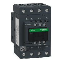 LC1DT60AK7 - TeSys Deca contactor,4P(4NO),AC-1,<=440V 60A,100V AC 50/60Hz coil, Schneider Electric