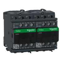 LC2D12BLV - Reversing contactor, TeSys Deca, 3P(3 NO), AC-3, 0 to 440V, 12A, 24VDC LC coil, with mechanical and electrical interlocking, Schneider Electric