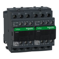 LC2D38BL - Reversing contactor, TeSys Deca, 3P(3 NO), AC-3, 0 to 440V, 38A, 24VDC low consumption coil, Schneider Electric