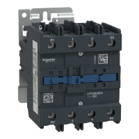 LP1D80004BD - Contactor, TeSys Deca, 4P(4NO), AC-1, 440V, 125A, 24V DC coil, screw clamp terminals, Schneider Electric