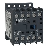 LP1K0601FD - Tesys K Contactor - 3P - Ac-3 <Lt/>= 440 V 6 A - 1 Nc Aux. - 110 V C.C Bobina, Schneider Electric