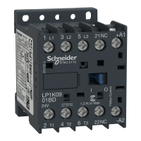 LP1K0901ND - Tesys K Contactor - 3P - Ac-3 <Lt/>= 440 V 9 A - 1 Nc Aux. - 60 V C.C Bobina, Schneider Electric