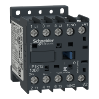 LP1K1210FD - Contactor, TeSys K, 3P, AC-3/AC-3e, <=440V, 12A , aux. 1NO, 110V DC coil, Schneider Electric
