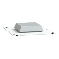 LVS08476 - Placa de acoperis, PrismaSeT P, pentru tablou L 650mm P 400mm, IP31, cu decupaj, Schneider Electric
