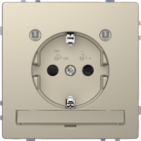 MTN2304-6033 - SCHUKO sock.-out., light outl.&LED light.mod.shut.screwl. term.sahara,Sys.Des., Schneider Electric