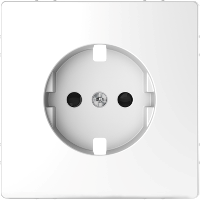 MTN2330-6035 - Central plate for SCHUKO socket-outlet insert, shut., lotus white, System Design, Schneider Electric