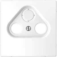 MTN4123-6035 - Central plate for antenna socket-outlets 2/3 holes, lotus white, System Design, Schneider Electric