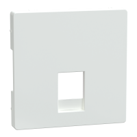 MTN4215-6035 - Coverl plate for telephone socket, RJ11/RJ12, lotus white, Schneider Electric