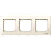 MTN515344 - M-PLAN frame, 3-gang, white, glossy, Schneider Electric