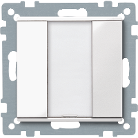 MTN617119 - Push-button KNX, 2 clapete,  Alb polar, Sistem M, Schneider Electric