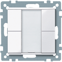 MTN617225 - Push-button KNX, 4 clapete,  Alb Intens, Sistem M, Schneider Electric