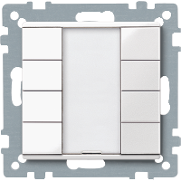 MTN617419 - Push-button KNX, 8 clapete,  Alb polar, Sistem M, Schneider Electric