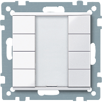 MTN617425 - Push-button KNX, 8 clapete,  Alb Intens, Sistem M, Schneider Electric
