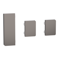 MTN6193-6050 - Set de 3 clapete - 1x1/2+2x1/4 pentru Push buton KNX Dynamic Labelling System Design, nichel metalic, Schneider Electric