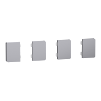 MTN6194-6036 - Set de 4 clapete 1/4 pentru Push buton KNX Dynamic Labelling System Design, otel inoxidabil, Schneider Electric