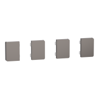 MTN6194-6050 - Set de 4 clapete 1/4 pentru Push buton KNX Dynamic Labelling System Design, nichel metalic, Schneider Electric