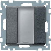 MTN627514 - Push-button KNX, 2 clapete,  Antracit, Sistem M, Schneider Electric