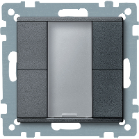 MTN627614 - Push-button KNX, 4 clapete,  Antracit, Sistem M, Schneider Electric