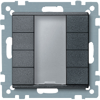MTN627814 - Push-button KNX, 8 clapete,  Antracit, Sistem M, Schneider Electric