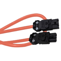 NSYLAM1MN - Orange Interconnection cable 1,5m long for IEC Multi-fixing LED lamps, Schneider Electric