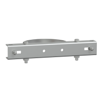 NSYSFPSC30 - Dispozitiv de fixare pe stalp Spacial WM, lungime 300 pentru stalp de maxim 675. Greutate: 100kg, Schneider Electric