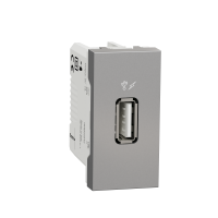 NU342830 - Noua Unica, Priza incarcare USB 1A 1m aluminiu, Schneider Electric
