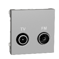 NU345330 - Noua Unica, Priza TV/FM intermediara 2m aluminiu, Schneider Electric