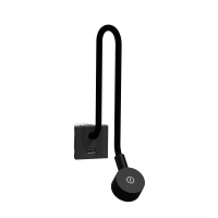 NU360354 - Noua Unica, Veioza + priza de incarcare USB tip A antracit, Schneider Electric