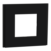 NU600272 - Cover frame, New Unica Deco, 1 gang, black, Schneider Electric