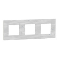 NU600673 - Cover frame, New Unica Deco, 3 gangs, sustainable white, Schneider Electric