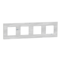NU600873 - Cover frame, New Unica Deco, 4 gangs, sustainable white, Schneider Electric