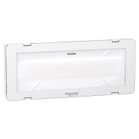 OVA48506 - Emergency luminaire, Exiway Smartled, Dicube, 235lm, non maintained, 2h, IP65, white, Schneider Electric