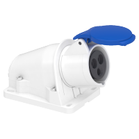 PKF16W423 - Priza Mureva, surub, Angulara, 16A, 2P + E, 200, 250 V Ac, Perete, Schneider Electric