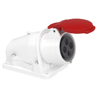 PKF16W434 - Priza Mureva, surub, Angulara, 16A, 3P + E, 380, 415 V Ac, Perete, Schneider Electric