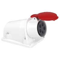 PKF16W435 - Priza Mureva, surub, Angulara, 16A, 3P + N + E, 380, 415 V Ac, Perete, Schneider Electric