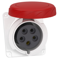 PKF32F735 - Priza Mureva, surub, Angulara, 32A, 3P + N + E, 380, 415 V Ac, Panou, Schneider Electric