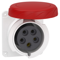 PKF32G735 - Priza Mureva, surub, Dreapta, 32A, 3P + N + E, 380, 415 V Ac, Panou, Schneider Electric