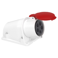 PKF32W435 - Priza Mureva, surub, Angulara, 32A, 3P + N + E, 380, 415 V Ac, Perete, Schneider Electric