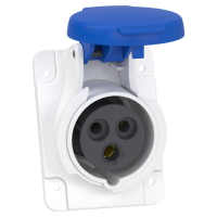 PKY16F423 - Priza Mureva, cu  montare rap, unghi., 16A, 2P + E, 200, 250 V AC, panou, Schneider Electric