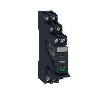 RXG22B7PV - Pre-assembled plug-in relay with socket, Schneider Electric