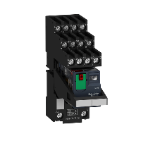 RXM4AB1P7PVS - Harmony, Miniature plug-in relay pre-assembled, 6 A, 4 CO, with lockable test button, separate terminals socket, 230 V AC, Schneider Electric