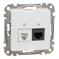 SDD111458 - Sedna Design, Priza RJ11-RJ45 Cat5E UTP, alb, Schneider Electric