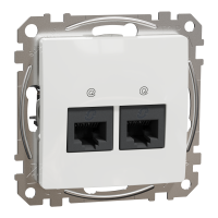 SDD111462 - Sedna Design, Priza dubla RJ45 Cat6 UTP, alb, Schneider Electric