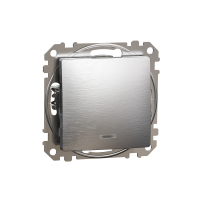 SDD170106L - Sedna Elements, Intrerupator cap scara indicator luminos 10AX, aluminiu patinat, Schneider Electric