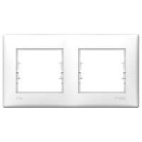 SDN5810621 - Sedna 2-gang horizontal IP44 frame white, Schneider Electric