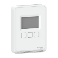 SLASLX2 - Sensor, SpaceLogic SLA Series, room, humidity, temperature, segmented LCD, analog outputs with matte white housing, Schneider Electric