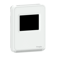 SLASTCX - Sensor, SpaceLogic SLA Series, air quality, CO2, temperature, room, color touchscreen, analog outputs, matte white housing, Schneider Electric