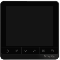 TC907-4FMSAB - Termostat, Fcu, Touchscreen, Modbus,4P,ECM,240V,negru, Schneider Electric