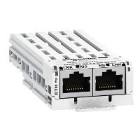 VW3AP3720 - communication module Modbus TCP/EtherNet IP, Altivar, 10/100Mbps, 2 x RJ45 connectors, Schneider Electric